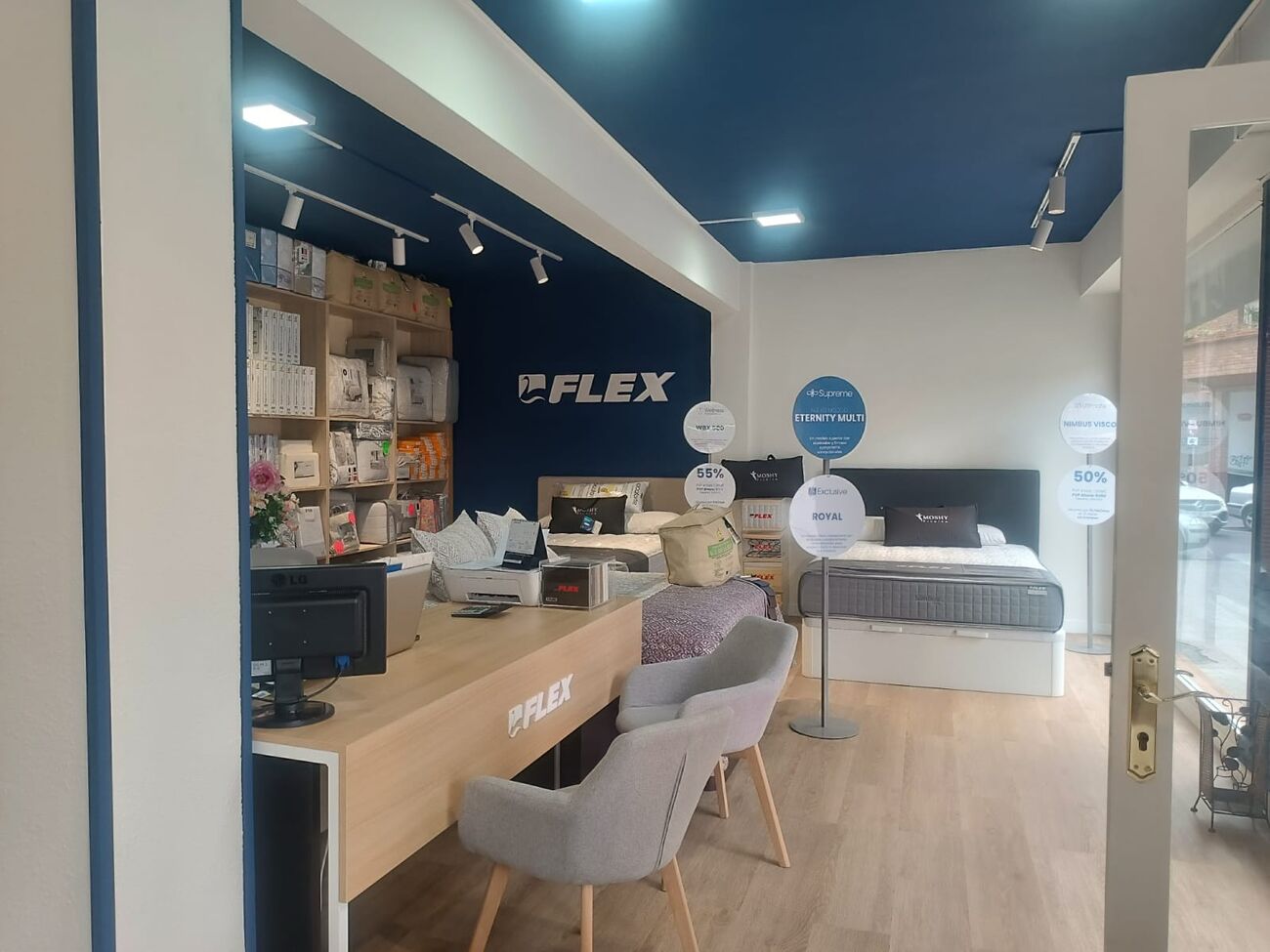 Interior Tienda de colchones flex Vizcaya